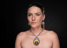 Naložite sliko v pregledovalnik galerije, komplet pisane ogrlice in uhani