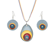 Naložite sliko v pregledovalnik galerije, komplet pisane ogrlice in uhani