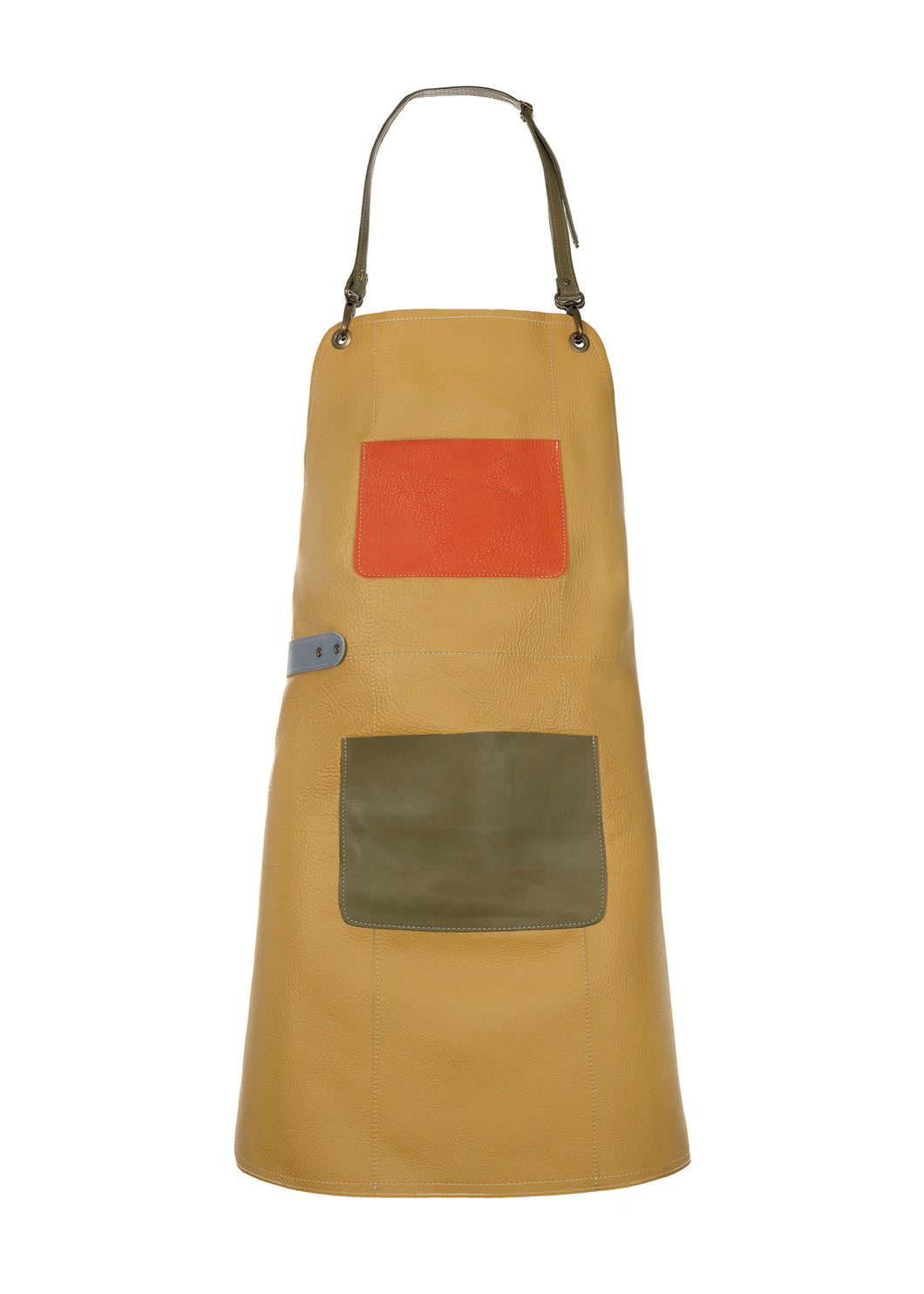 Multicolored leather apron for her